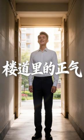 短剧《楼道里的正气》海报