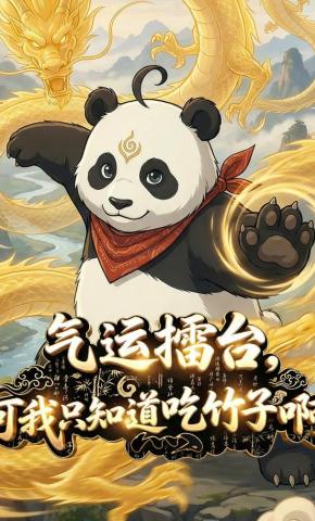 短剧《气运擂台，可我只知道吃竹子啊》海报