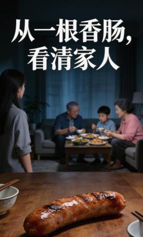 短剧《从一根香肠，看清家人》海报