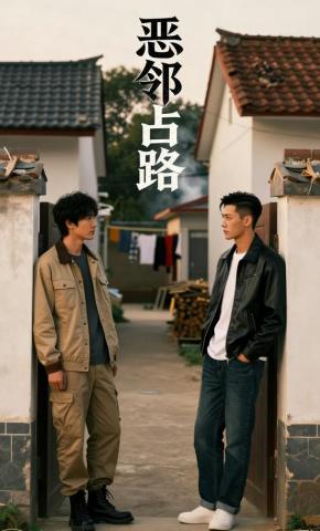 短剧《恶邻占路》海报