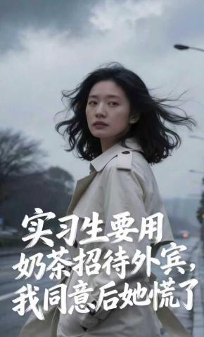 短剧《实习生要用奶茶招待外宾，我同意后她慌了》海报