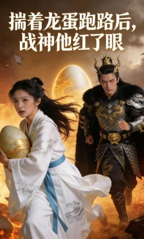 短剧《揣着龙蛋跑路后，战神他红了眼》海报