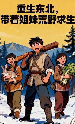 短剧《重生东北，带着姐妹荒野求生》海报