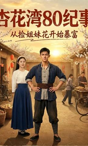 短剧《杏花湾80纪事：从捡姐妹花开始暴富》海报