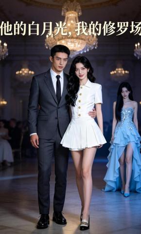 短剧《他的白月光，我的修罗场》海报