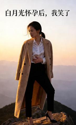短剧《白月光怀孕后，我笑了》海报