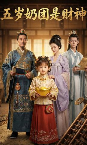 短剧《五岁奶团是财神》海报