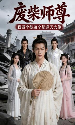 短剧《废柴师尊：我四个徒弟全是逆天大佬》海报