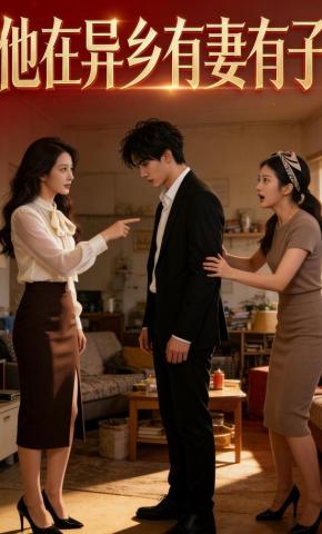 短剧《他在异乡，有妻有子》海报