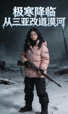 短剧《极寒降临从三亚改道漠河》海报