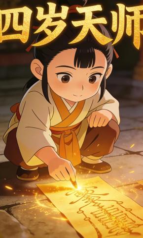 短剧《四岁天师》海报