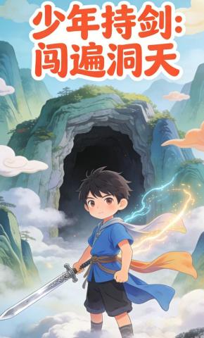 短剧《少年持剑：闯遍洞天》海报