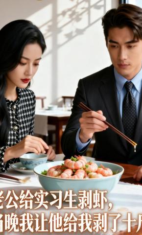 短剧《老公给实习生剥虾，当晚我让他给我剥了十斤》海报