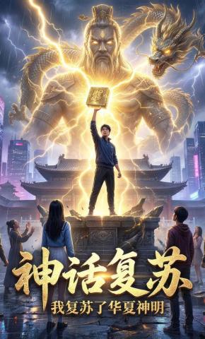 短剧《神话复苏：我复苏了华夏神明》海报