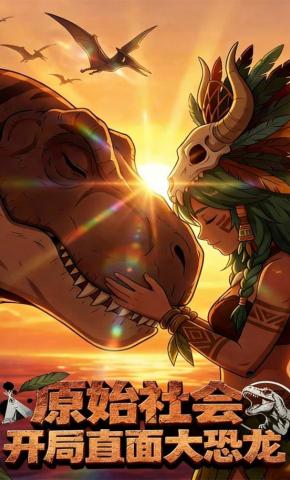 短剧《原始社会：开局直面大恐龙》海报