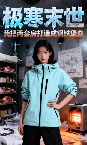 短剧《极寒末世，我把两套房打造成钢铁堡垒》海报