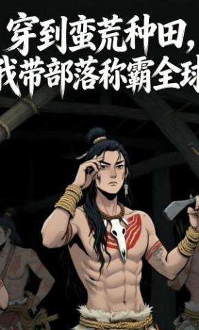 短剧《穿到蛮荒种田，我带部落称霸全球》海报