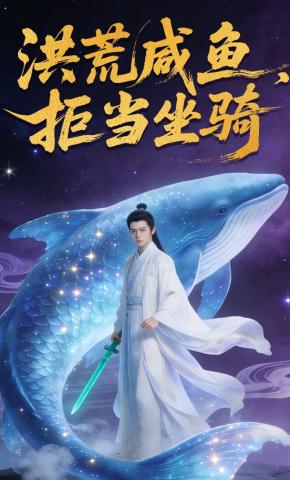 短剧《洪荒咸鱼，拒当坐骑》海报