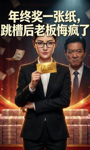 短剧《年终奖一张纸，跳槽后老板悔疯了》海报