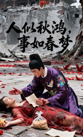 短剧《人似秋鸿，事如春梦》海报