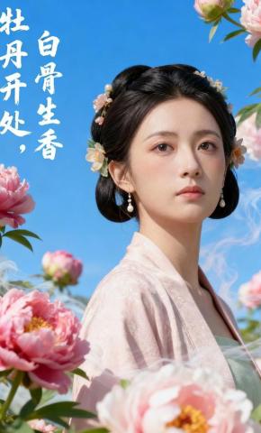 短剧《牡丹开处，白骨生香》海报