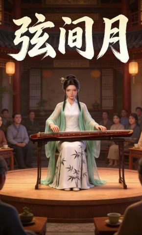 短剧《弦间月》海报