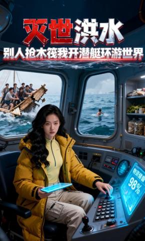 短剧《灭世洪水：别人抢木筏，我开潜艇环游世界》海报