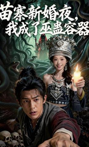 短剧《苗寨新婚夜，我成了巫蛊容器》海报