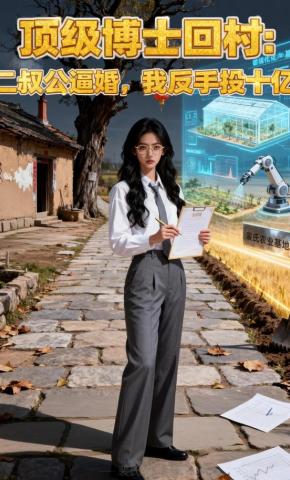 短剧《顶级博士回村：二叔公逼婚，我反手投十亿》海报