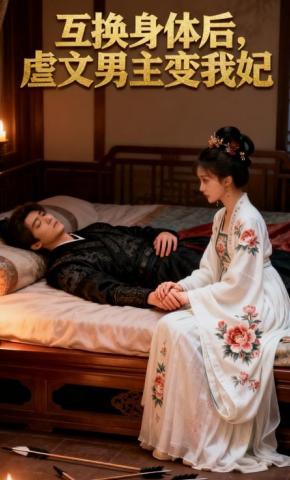 短剧《互换身体后，虐文男主变我妃》海报