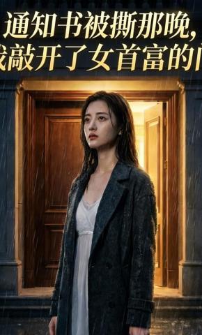 短剧《通知书被撕那晚，我敲开了女首富的门》海报