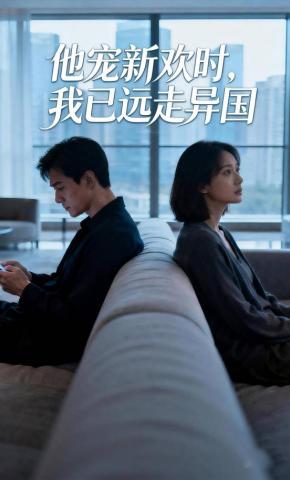 短剧《他宠新欢时，我已远走异国》海报
