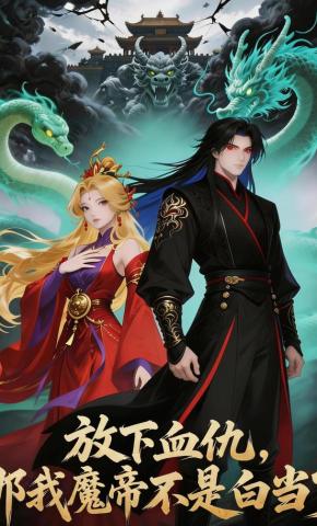 短剧《放下血仇，那我魔帝不是白当了？》海报