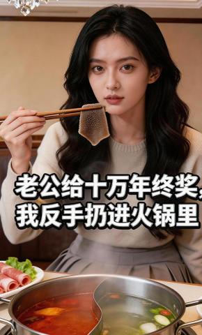 短剧《老公给十万年终奖，我反手扔进火锅里》海报