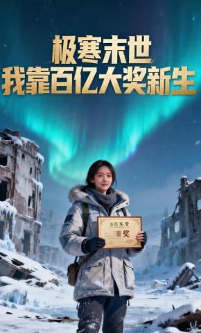 短剧《极寒末世我靠百亿大奖新生》海报