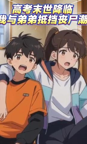 短剧《高考末世降临，我与弟弟抵挡丧尸潮》海报