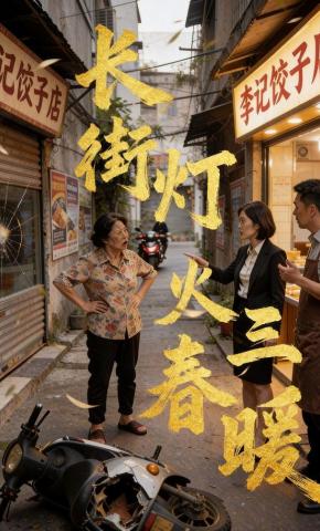 短剧《长街灯火三春暖》海报