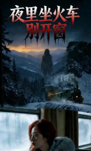 短剧《夜里坐火车，别开窗》海报