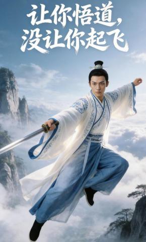 短剧《让你悟道，没让你起飞》海报
