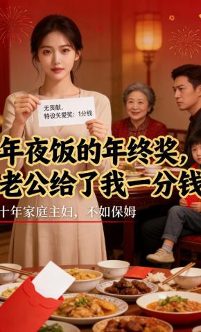 短剧《年夜饭的年终奖，老公给了我一分钱》海报