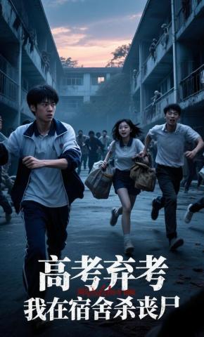 短剧《高考弃考，我在宿舍杀丧尸》海报