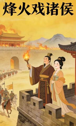 短剧《烽火戏诸侯》海报