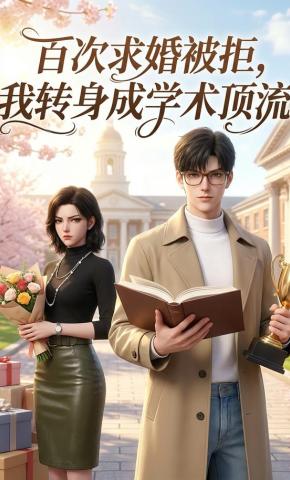 短剧《百次求婚被拒，我转身成学术顶流》海报