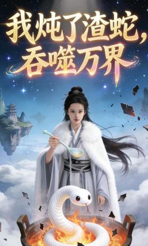 短剧《我炖了渣蛇，吞噬万界》海报