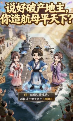 短剧《说好破产地主，你造航母平天下？》海报