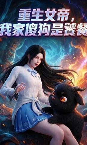 短剧《重生女帝，我家傻狗是饕餐》海报