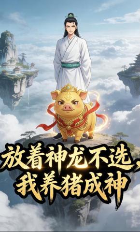 短剧《放着神龙不选，我养猪成神》海报