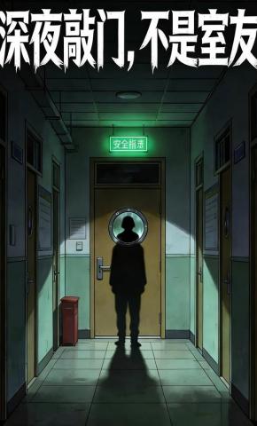 短剧《深夜敲门，不是室友》海报