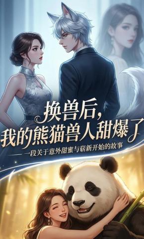 短剧《换兽后，我的熊猫兽人甜爆了》海报