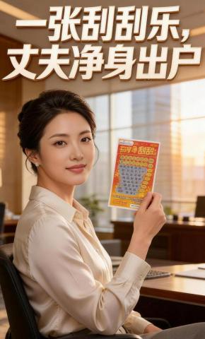 短剧《一张刮刮乐，丈夫净身出户》海报